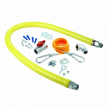 T&S Brass HG-2C-36K Free Spin 36" Safe-T-Link Gas Appliance Connector and Installation Kit - 1/2" NPT
