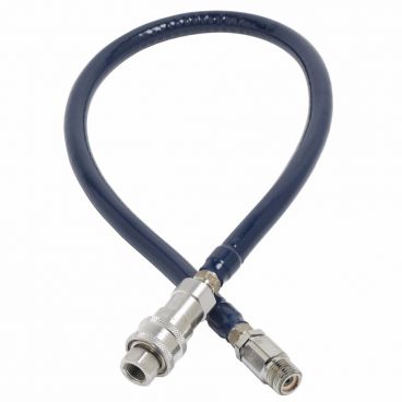 T&S Brass HW-4B-24 Safe-T-Link 24" Water Appliance Hose with (1) 2-Piece Quick-Disconnect - 3/8" NPT