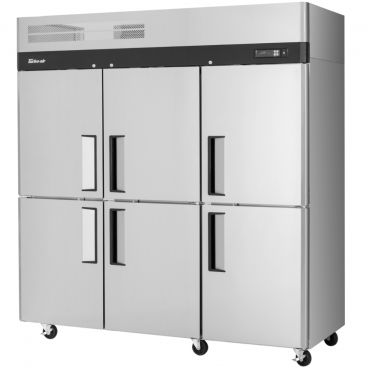 Turbo Air M3F72-6-N 77-3/4" M3 Series Reach-In Top Mount Insulated Freezer With 3 Sections And 6 Doors, 65.6 Cubic Feet, 115 Volts