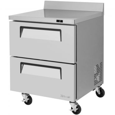 Turbo Air TWF-28SD-D2-N 27-1/2" Super Deluxe Worktop Insulated Freezer With 1 Section, 2 Drawers, 7 Cubic Feet, 115 Volts
