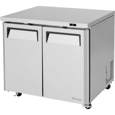 Turbo Air MUR-36L-N6 M3 Series 36 1/4" Wide 8.36 Cubic ft ENERGY STAR Certified Low Boy 2 Solid Door Insulated Rear-Mount Undercounter Refrigerator, 115V