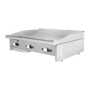 Turbo Air TAMG-36_NAT Radiance Stainless Steel Natural Gas Countertop Griddle - 66,000 BTU