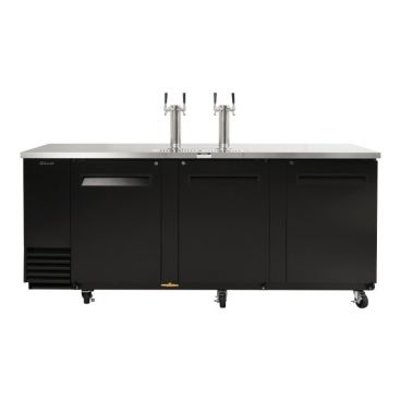 Turbo Air TBD-4SB-N 90-3/8" Super Deluxe Series Beer Dispenser With Black Exterior And 2 Beer Columns, 4 Keg Capacity, 115 Volts