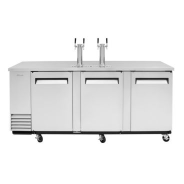 Turbo Air TBD-4SD-N 90" Super Deluxe Series Beer Dispenser With Stainless Steel Exterior And 2 Beer Columns, 4 Keg Capacity, 115 Volts