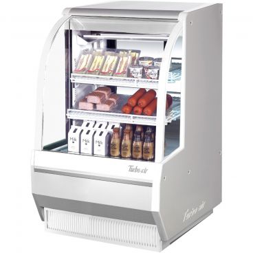 Turbo Air TCDD-36H-W-N White 36 1/2" Wide 12.1 Cubic ft High-Profile Insulated Direct Cooling Bakery And Deli Case, 115V