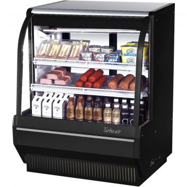 Turbo Air TCDD-48H-B-N Black 48 1/2" Wide 16.2 Cubic ft High-Profile Insulated Direct Cooling Bakery And Deli Case, 115V