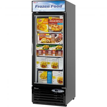 Turbo Air TGF-23FB-N Black 27" Wide 17.7 Cubic ft 1-Section Glass Door Insulated Merchandiser Freezer, 115V