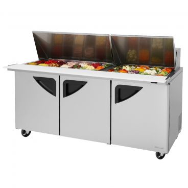 Turbo Air TST-72SD-30-N Super Deluxe Series Mega Top Insulated Self-Contained Refrigeration Salad / Sandwich Food Prep Table