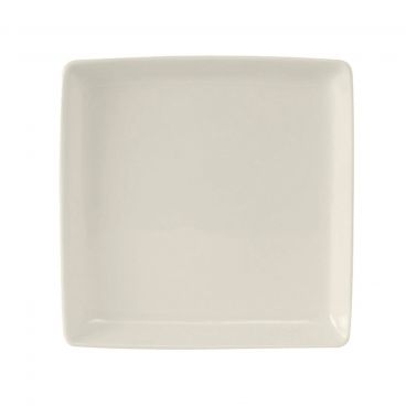 Tuxton AMU-502 Specialty 5-5/8" Square Pearl White Rolled Edge China Plate