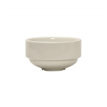 Tuxton BEB-100 DuraTux 10 oz 4 1/4" Diameter American White/Eggshell Stackable China Soup Cup