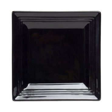Tuxton CBH-0845 Concentrix 8 1/2" Square Ceramic China Black Plate