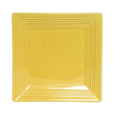 Tuxton CSH-0845 Concentrix 8 1/2" Square Ceramic China Saffron Plate