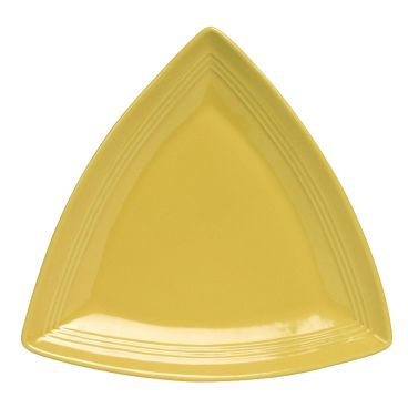 Tuxton CSZ-1248 Concentrix 12 1/2" Triangular Ceramic China Saffron Plate