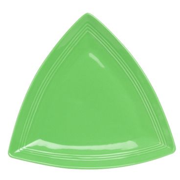 Tuxton CTZ-1248 Concentrix 12 1/2" Triangular Ceramic China Cilantro Plate