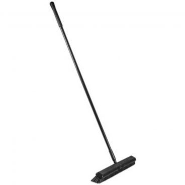 H-3460BL Black 24" Polypropylene Push Broom With 60" Fiberglass Handle