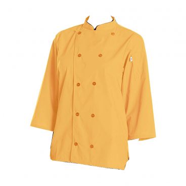 Uncommon Threads 0975-5204 Unisex 10-Button Epic 3/4 Sleeve Chef Shirt, Sunflower - Large