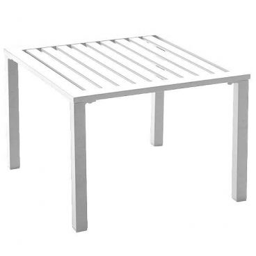 Grosfillex US020004 White 20" x 20" Atlantica Low Outdoor Table