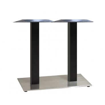 Grosfillex US291209 VanGuard Beta Lateral 16" x 28" Black And Silver Stainless Steel Lateral Base
