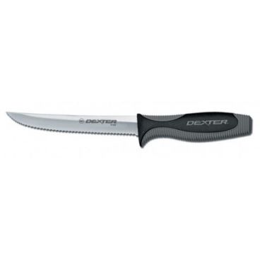 Dexter Russell 29373 V-Lo Series 6" Scalloped Edge Utility Knife with High-Carbon Steel Blade