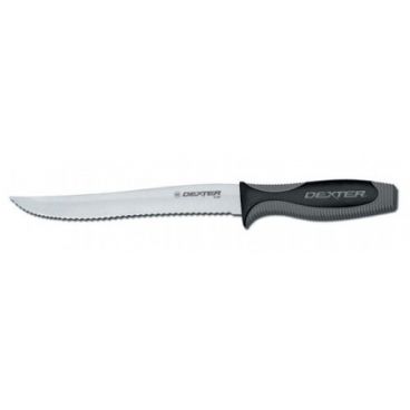 Dexter Russell 29383 V-Lo Series 8" Scalloped Edge Utility Slicer with High-Carbon Steel Blade