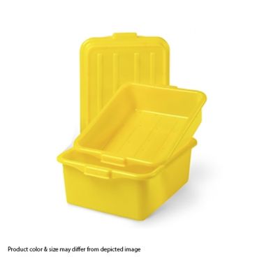 Vollrath 1535-C08 20" x 15" x 7" Traex Color-Mate Yellow Food Storage Drain Box Set with Snap-On Lid