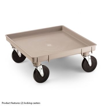 Vollrath 1697-32-LC2 Beige Rack Master Single Stack Dolly Base with Two Locking Casters