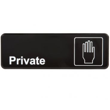 Vollrath 4505 3" x 9" Private Sign