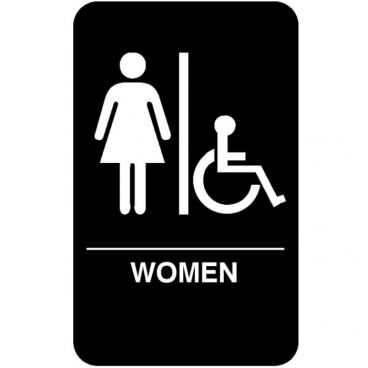 Vollrath 5630 - 6" by 9" Women/Accessible Braille Sign