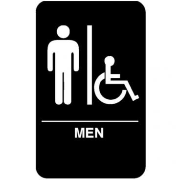 Vollrath 5631 - 6" by 9" Men/Accessible Braille Sign