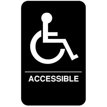 Vollrath 5632 - 6" by 9" Accessible Braille Sign