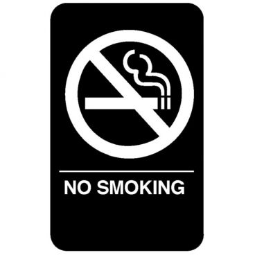 Vollrath 5638 - 6" by 9" No Smoking Braille Sign