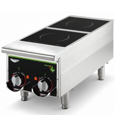 Vollrath Cayenne 912HIMC Dual Hob Heavy Duty Induction Hot Plate with Manual Controls 208/240V