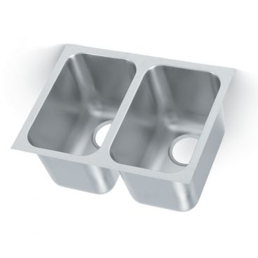Vollrath 12102-1 Two Compartment Stainless Steel Welded-In Undermount Sink