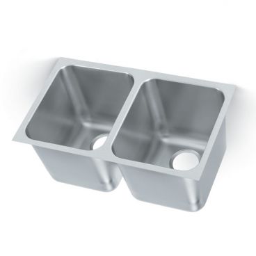 Vollrath 12122-1 Two Compartment Super Heavy Weight Stainless Steel Welded-In Undermount Sink
