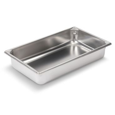 Vollrath 30042 4" Deep Full Size Super Pan V Stainless Steel Steam Table / Hotel Pan With 14 Quart Capacity, 20-3/4" x 12-3/4"
