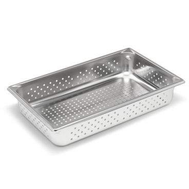 Vollrath 30043 Full Size Super Pan V Perforated Steam Table Pan / Hotel Pan, 4" Deep