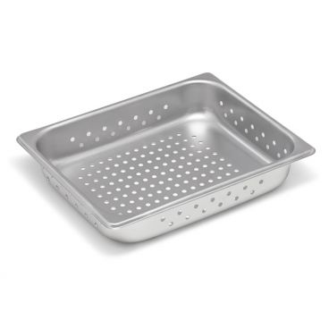 Vollrath 30223 Half-Size Super Pan V Perforated Steam Table Pan / Hotel Pan, 2-1/2" Deep