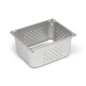Vollrath 30263 Half Size Super Pan V Perforated Steam Table Pan / Hotel Pan, 6" Deep