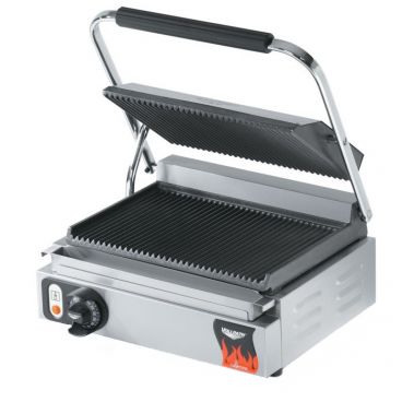 Vollrath 40794-C Cayenne Series 8 1/16" x 16 1/8" x 15" Grooved Top & Bottom Panini Sandwich Grill - 120V