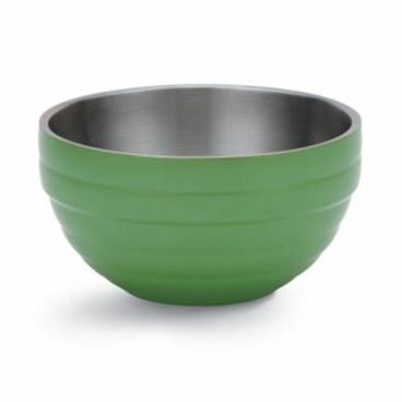 Vollrath 4658735 3/4 Qt. Green Apple Round Beehive Double Wall Serving Bowl