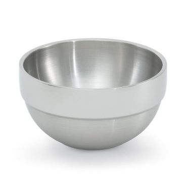 Vollrath 46665 24 oz. Double Wall Stainless Steel Round Satin-Finished Serving Bowl
