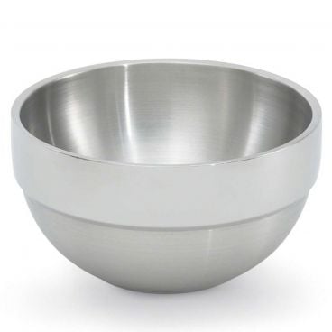 Vollrath 46667 3.4 Qt. Double Wall Stainless Steel Round Satin-Finished Serving Bowl