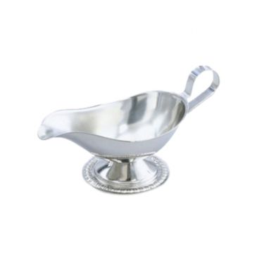 Vollrath 47573 3 Ounce Gravy Boat with Mirror-Finish and Gadroon Base