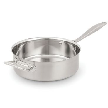 Vollrath 47746 Stainless Steel Intrigue 6 Qt. Saute Pan with Helper Handle