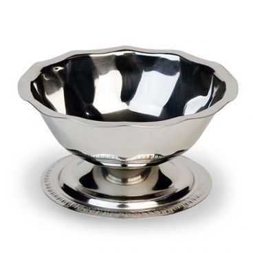 Vollrath 48013 Stainless Steel 3-1/2-Ounce Paneled Sherbet Dish with Gadroon Base