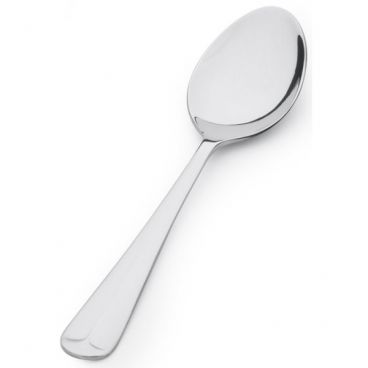 Vollrath 48100 Queen Anne 6" Chrome Stainless Steel Teaspoon With Satin Finish Handle