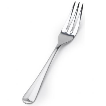 Vollrath 48110 Queen Anne 8" Chrome Stainless Steel 3-Tine Dinner Fork With Satin Finish Handle