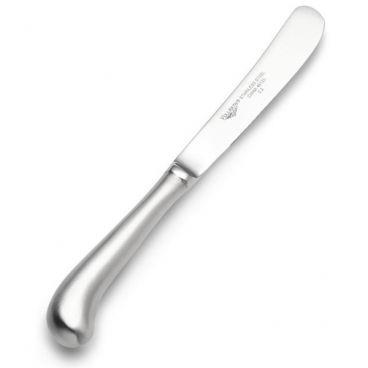 Vollrath 48125 Queen Anne 7" Chrome Stainless Steel Butter Knife With Satin Finish Hollow Handle