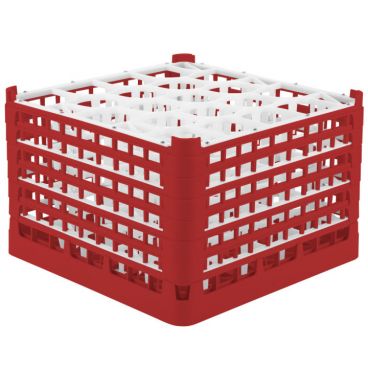 Vollrath 52757-03 - XXXX-Tall Polypropylene Signature 20 Compartment Rack (Red)