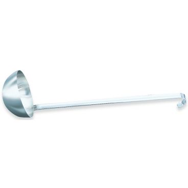 Vollrath 58510 Kool-Touch 1 oz Stainless Steel Round Serving Ladle With 10" Antimicrobial Heat-Resistant Hooked Handle